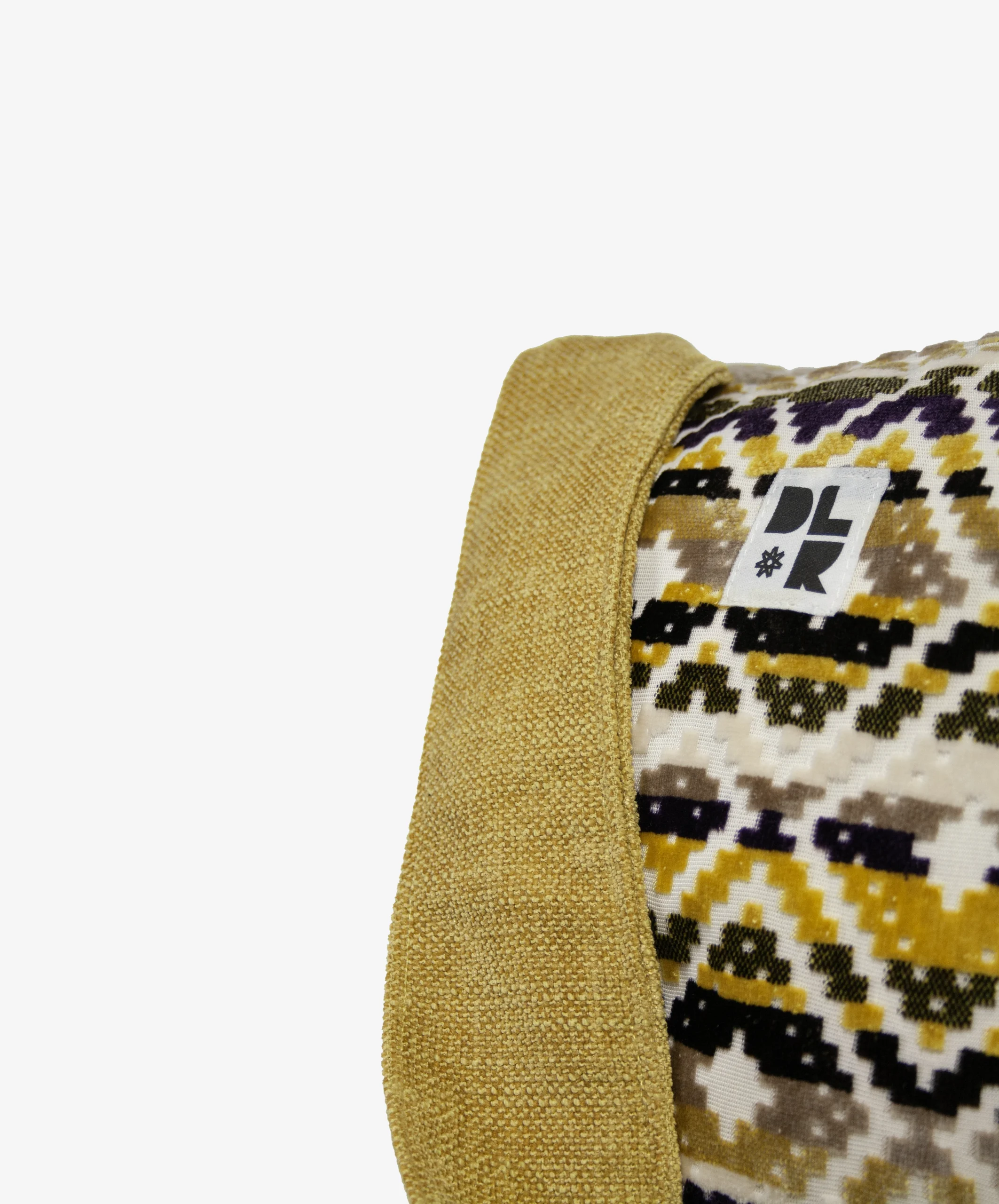 Totebag terciopelo étnica asa verde